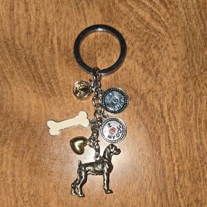 Boxer Charm Keychain I Love My Dog Best In Show